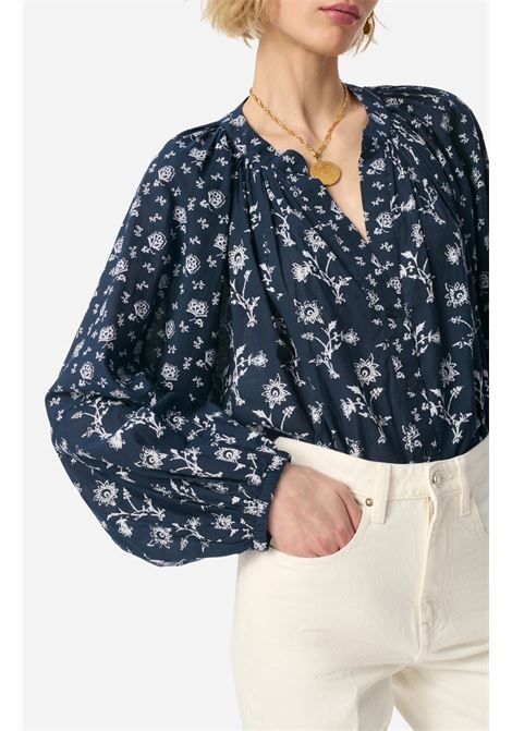 Blusa Vanessa Bruno Gedeon in Misto Cotone con Stampa - Nero Vanessa Bruno | Bluse | 6EVA37-V09863999